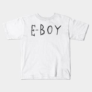 Dark and Gritty EBOY sketch text Kids T-Shirt